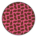 Pieces of Chocolate Pattern Print Round Floor Mat