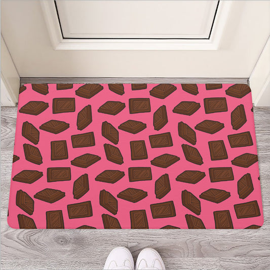 Pieces of Chocolate Pattern Print Rubber Doormat