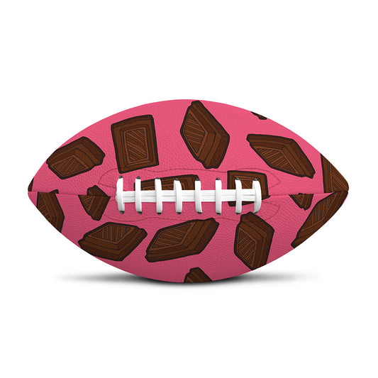 Pieces of Chocolate Pattern Print Rugby Ball