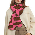 Pieces of Chocolate Pattern Print Scarf