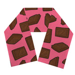 Pieces of Chocolate Pattern Print Scarf