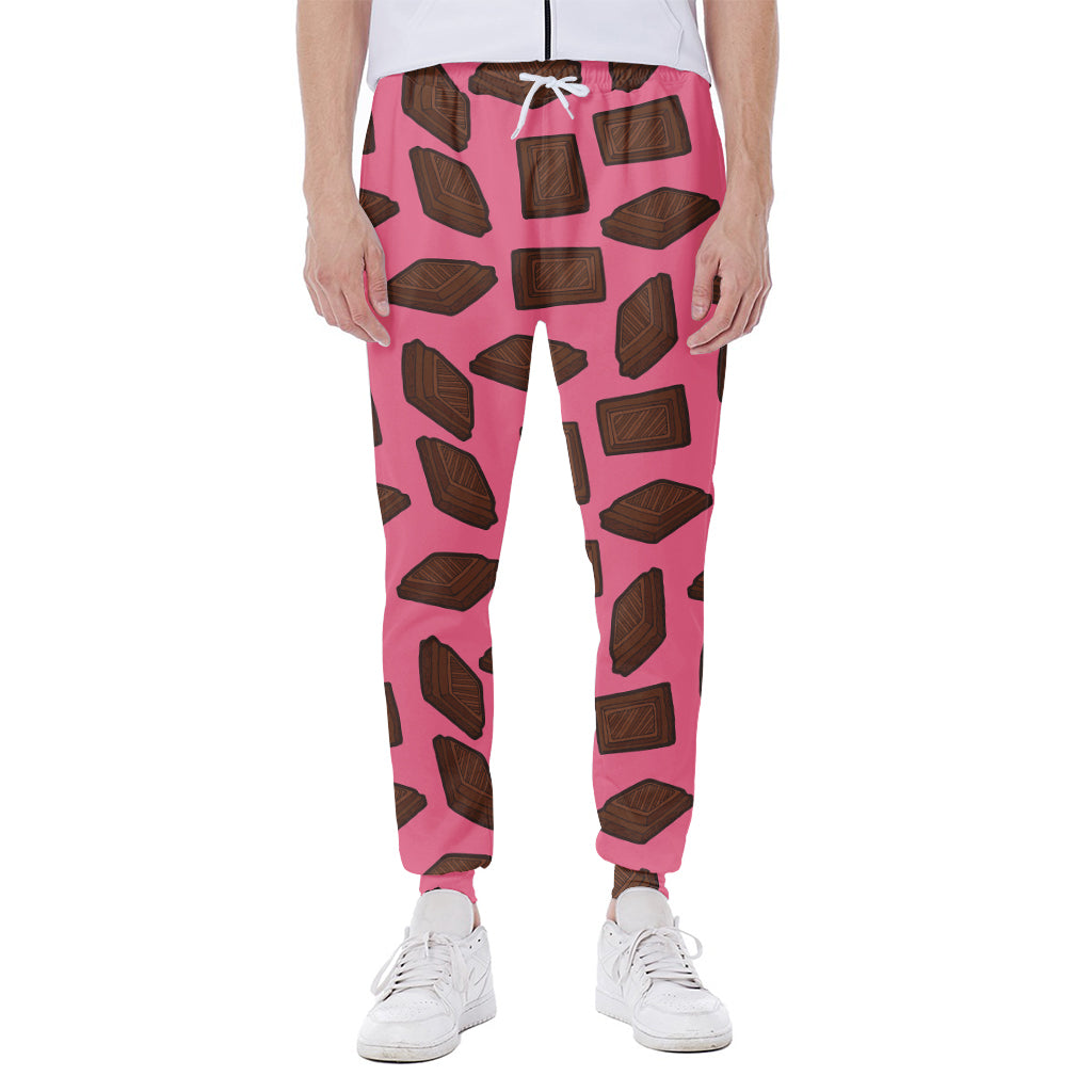 Pieces of Chocolate Pattern Print Scuba Joggers