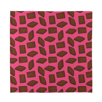 Pieces of Chocolate Pattern Print Silk Bandana