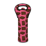 Pieces of Chocolate Pattern Print Single Neoprene Wine Tote