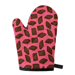 Pieces of Chocolate Pattern Print Single Oven Mitt