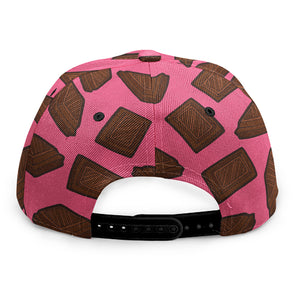 Pieces of Chocolate Pattern Print Snapback Cap