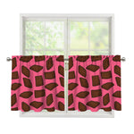 Pieces of Chocolate Pattern Print Tier Curtains