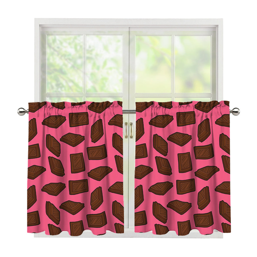 Pieces of Chocolate Pattern Print Tier Curtains