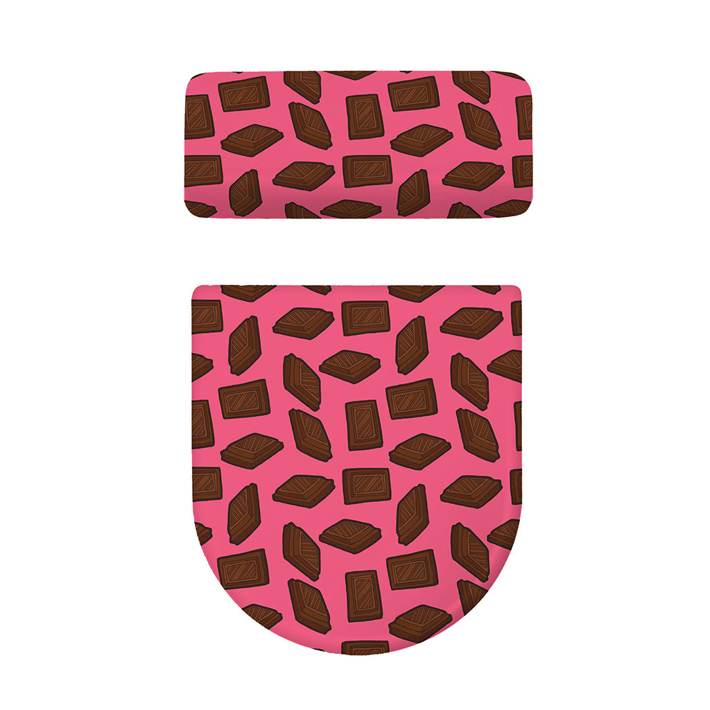 Pieces of Chocolate Pattern Print Toilet Lid And Tank Cover Set