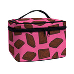 Pieces of Chocolate Pattern Print Travel Makeup Bag
