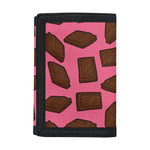 Pieces of Chocolate Pattern Print Trifold Wallet