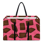 Pieces of Chocolate Pattern Print Utility Tote Bag