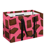 Pieces of Chocolate Pattern Print Utility Tote Bag