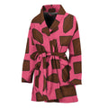 Pieces of Chocolate Pattern Print Women's Bathrobe
