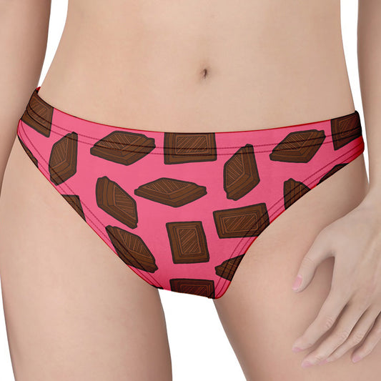 Pieces of Chocolate Pattern Print Women's Thong