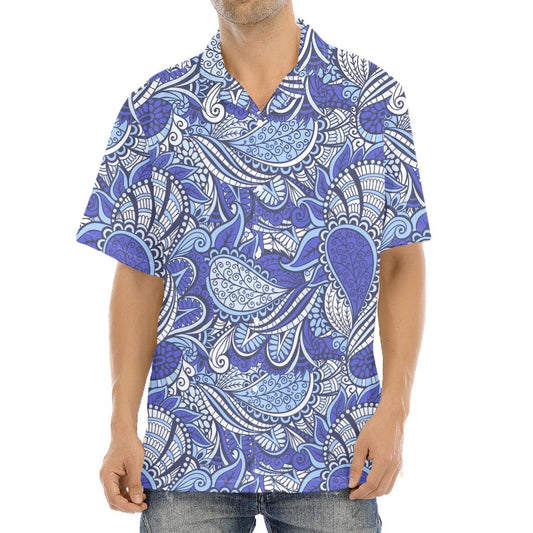 Pigeon Floral Bohemian Pattern Print Aloha Shirt