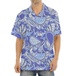Pigeon Floral Bohemian Pattern Print Aloha Shirt
