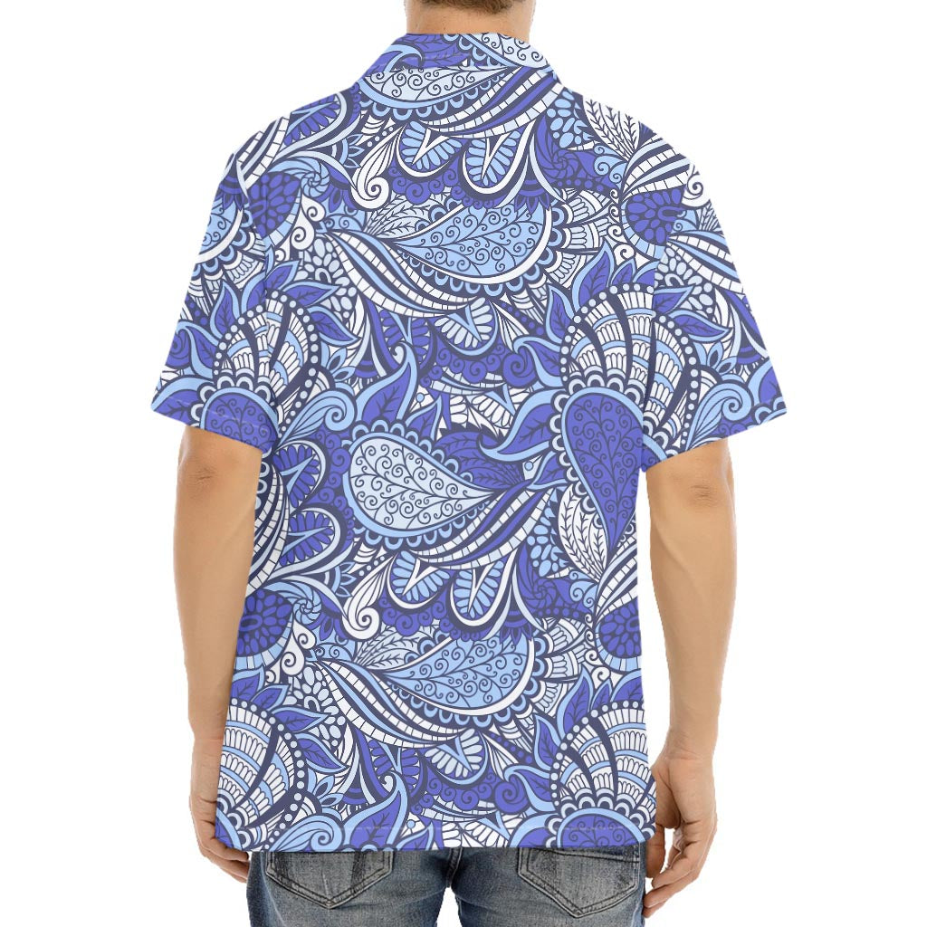 Pigeon Floral Bohemian Pattern Print Aloha Shirt
