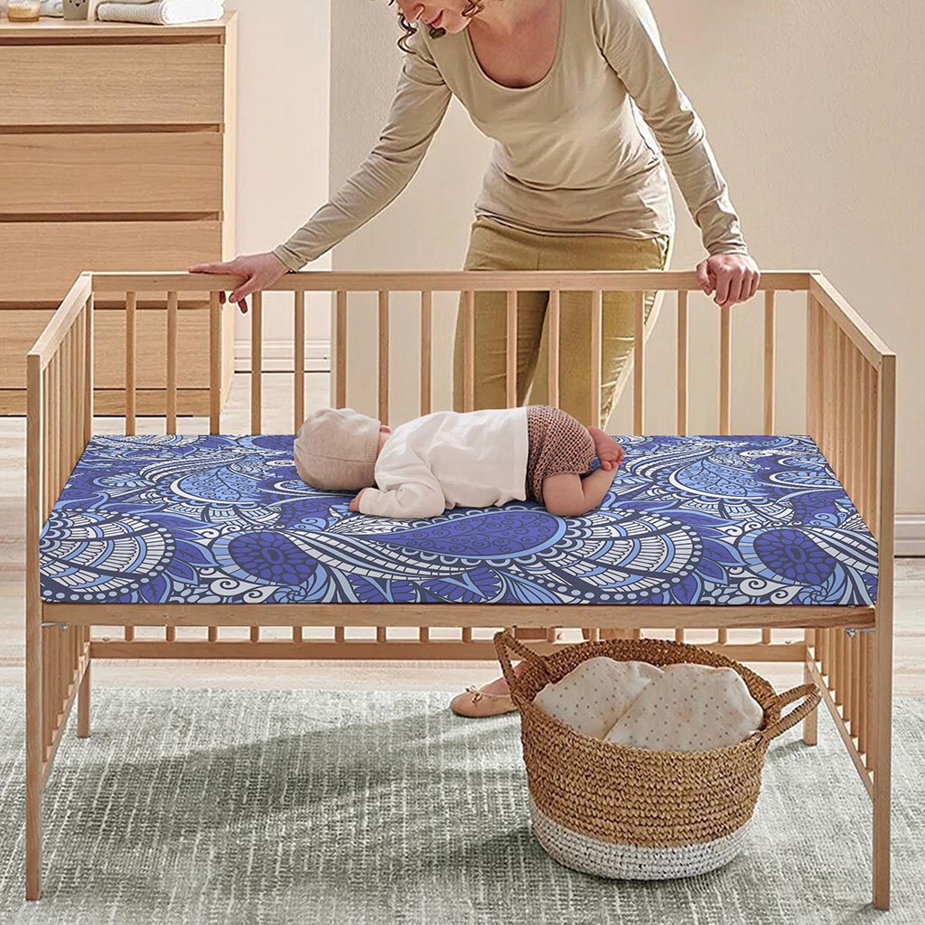 Pigeon Floral Bohemian Pattern Print Baby Crib Sheet
