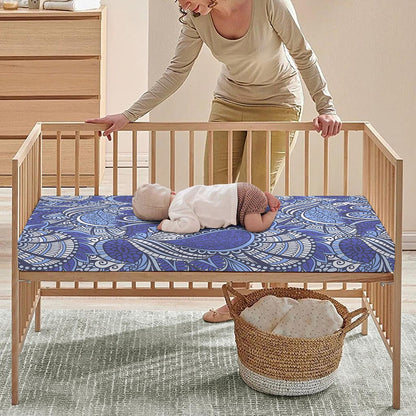 Pigeon Floral Bohemian Pattern Print Baby Crib Sheet
