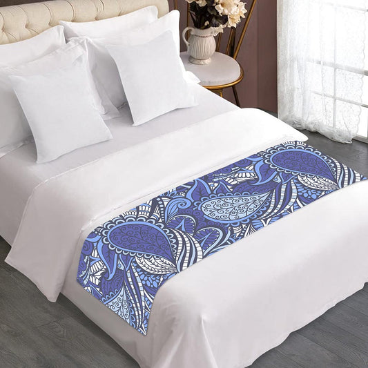 Pigeon Floral Bohemian Pattern Print Bed Runner