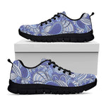 Pigeon Floral Bohemian Pattern Print Black Running Shoes