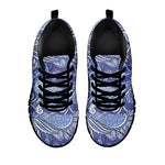 Pigeon Floral Bohemian Pattern Print Black Running Shoes