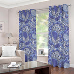 Pigeon Floral Bohemian Pattern Print Blackout Grommet Curtains