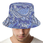Pigeon Floral Bohemian Pattern Print Bucket Hat