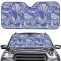 Pigeon Floral Bohemian Pattern Print Car Windshield Sun Shade