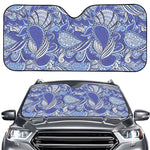 Pigeon Floral Bohemian Pattern Print Car Windshield Sun Shade