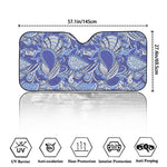 Pigeon Floral Bohemian Pattern Print Car Windshield Sun Shade