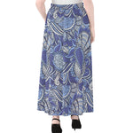 Pigeon Floral Bohemian Pattern Print Chiffon Maxi Skirt