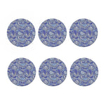 Pigeon Floral Bohemian Pattern Print Coaster Set