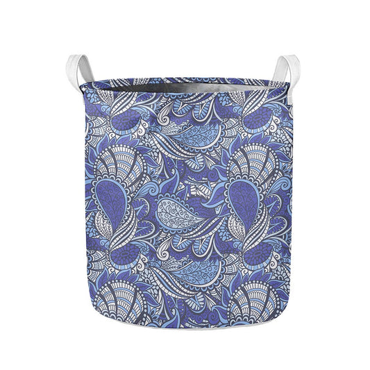 Pigeon Floral Bohemian Pattern Print Collapsible Laundry Basket