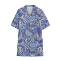 Pigeon Floral Bohemian Pattern Print Cotton Hawaiian Shirt
