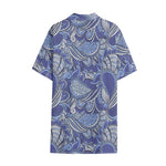 Pigeon Floral Bohemian Pattern Print Cotton Hawaiian Shirt