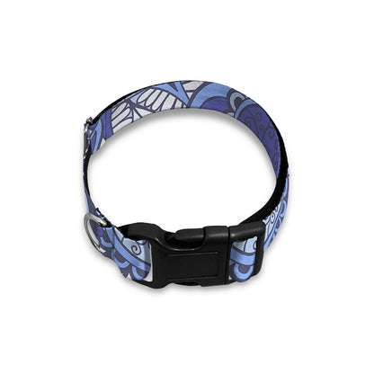 Pigeon Floral Bohemian Pattern Print Dog Collar