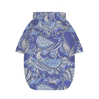 Pigeon Floral Bohemian Pattern Print Dog Zip Up Hoodie