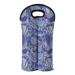 Pigeon Floral Bohemian Pattern Print Double Neoprene Wine Tote