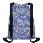 Pigeon Floral Bohemian Pattern Print Drawstring Backpack