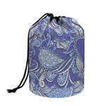 Pigeon Floral Bohemian Pattern Print Drawstring Makeup Bag