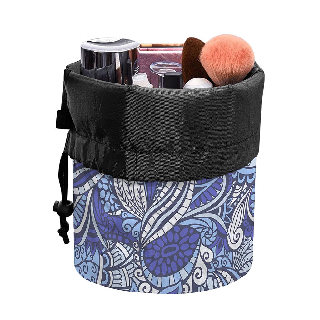 Pigeon Floral Bohemian Pattern Print Drawstring Makeup Bag