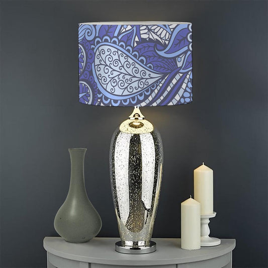 Pigeon Floral Bohemian Pattern Print Drum Lamp Shade