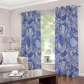 Pigeon Floral Bohemian Pattern Print Extra Wide Grommet Curtains