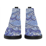 Pigeon Floral Bohemian Pattern Print Flat Ankle Boots