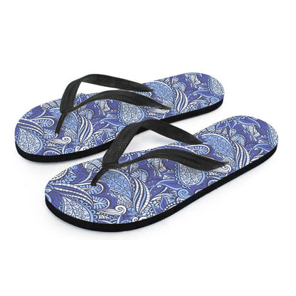 Pigeon Floral Bohemian Pattern Print Flip Flops
