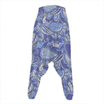 Pigeon Floral Bohemian Pattern Print Hammer Pants