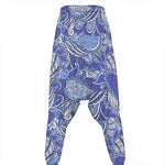 Pigeon Floral Bohemian Pattern Print Hammer Pants