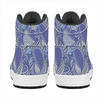 Pigeon Floral Bohemian Pattern Print High Top Leather Sneakers